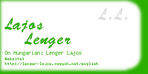 lajos lenger business card